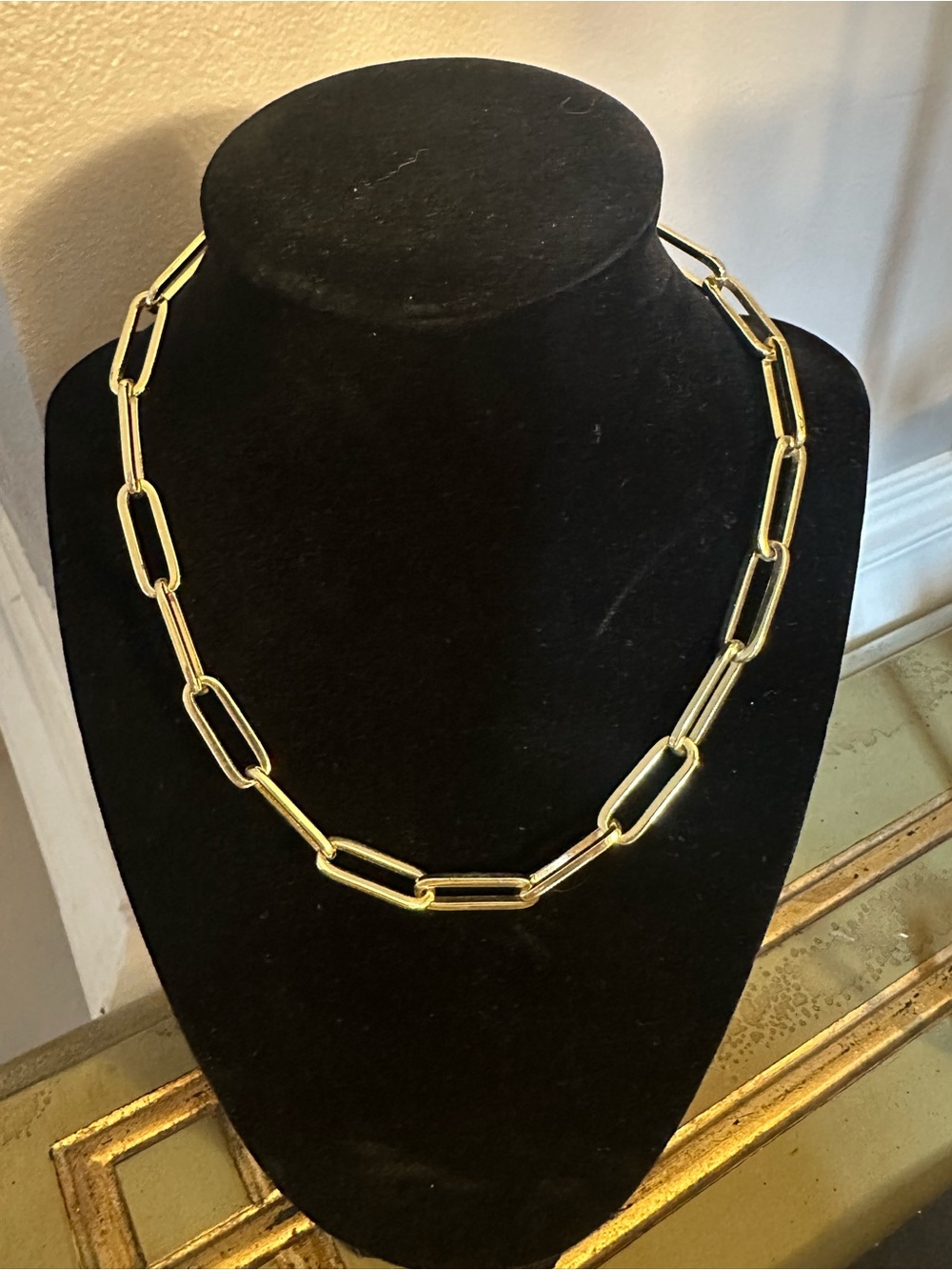 Melinda Maria Carrie Chain Gold Link Necklace